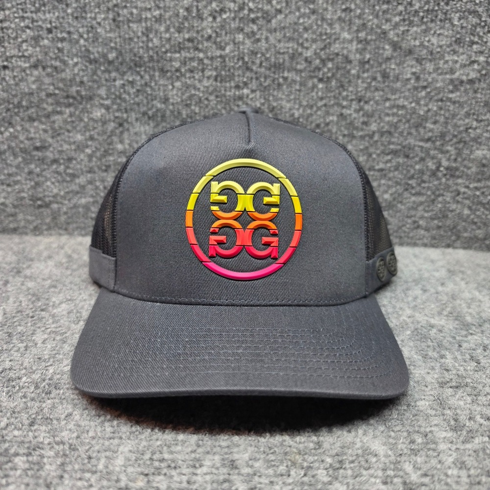 G/FORE Mens Circle Gs Trucker Hat Charcoal Gray Gradient Logo GMH000027 OSFA